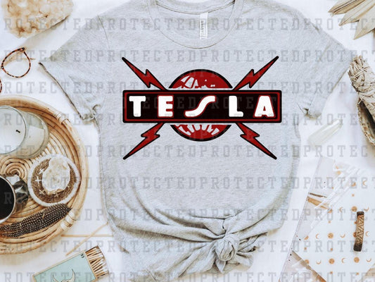 TESLA RED & BLACK FULL COLOR PRINTED APPAREL K12