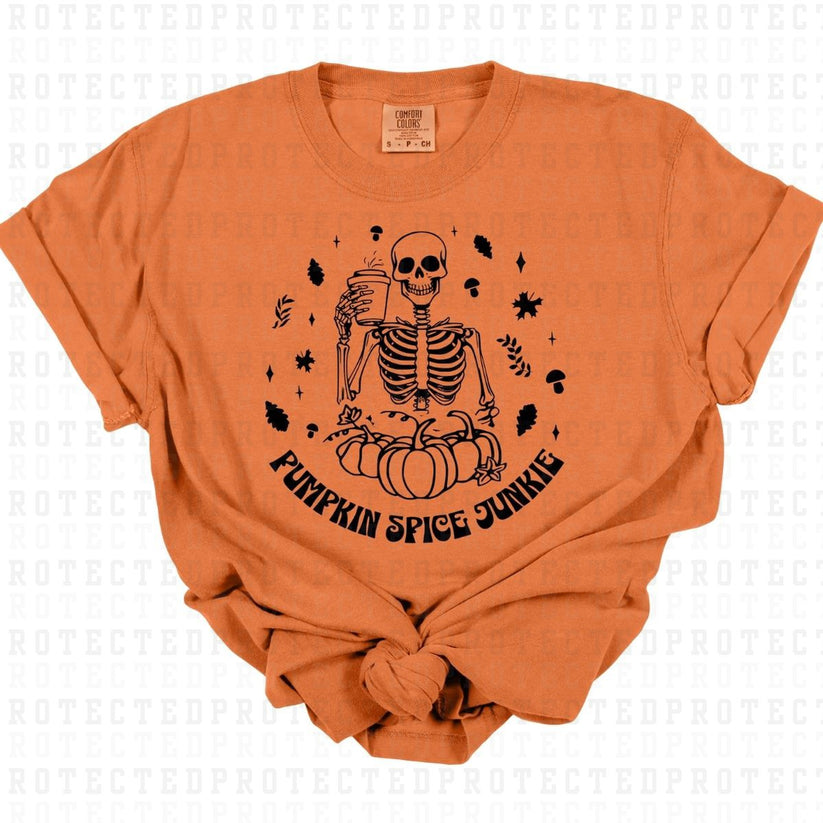 PUMPKIN SPICE JUNKIE FULL COLOR PRINTED APPAREL 100