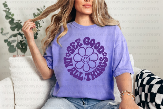 SEE GOOD THINGS IN ALL PRINTED APPAREL F22