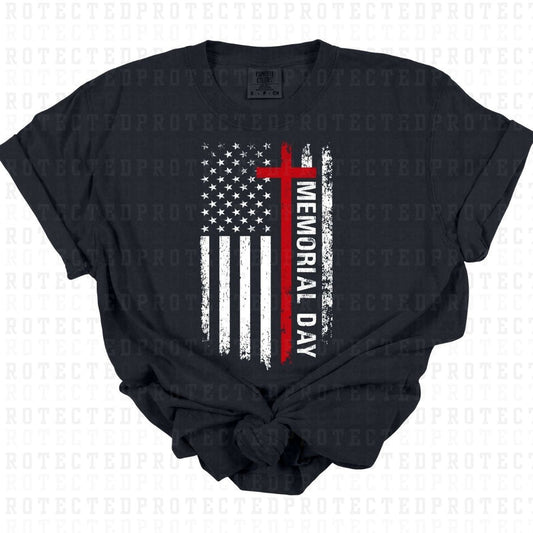 MEMORIAL DAY FLAG WHITE FULL COLOR PRINTED APPAREL H13