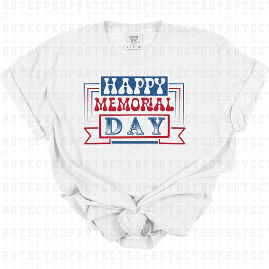 HAPPY MEMORIAL DAY FULL COLOR PRINTED APPAREL E19