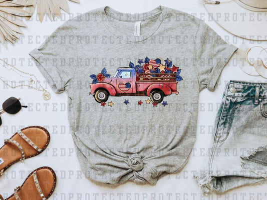 PATRIOTIC TRUCK FULL COLOR PRINTED APPAREL G12