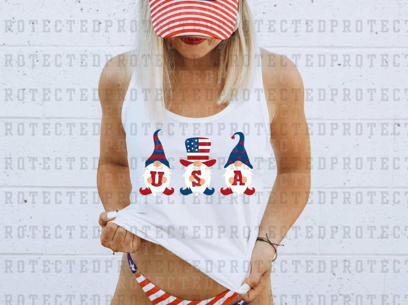 USA GNOMES FULL COLOR PRINTED APPAREL E19