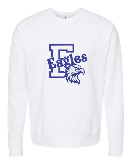 E WHITE CREWNECK SWEATSHIRT 340