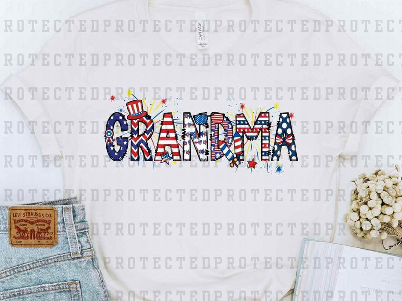 PATRIOTIC GRANDMA FULL COLOR PRINTED APPAREL H15