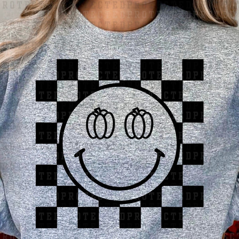 PUMPKIN EYES CHECKERED FULL COLOR PRINTED APPAREL 54