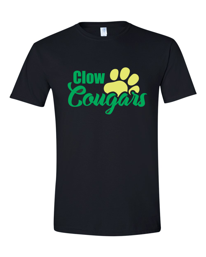 CLOW PAW BLACK UNISEX T-SHIRT