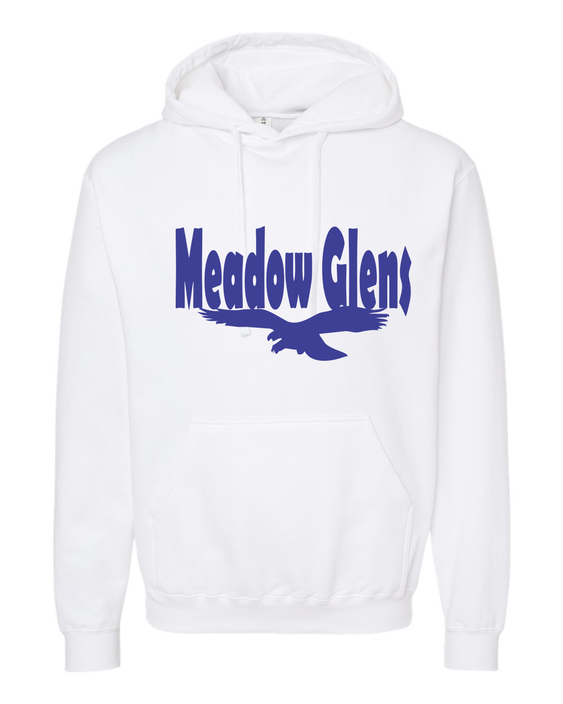 EAGLE WHITE GILDAN HOODIE SWEATSHIRT