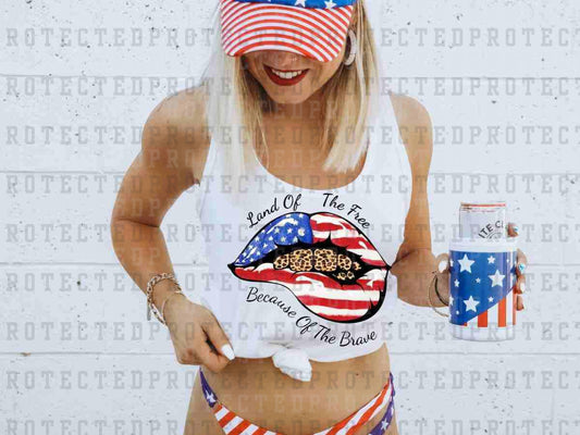 LAND OF THE FREE LIPS FULL COLOR PRINTED APPAREL H15