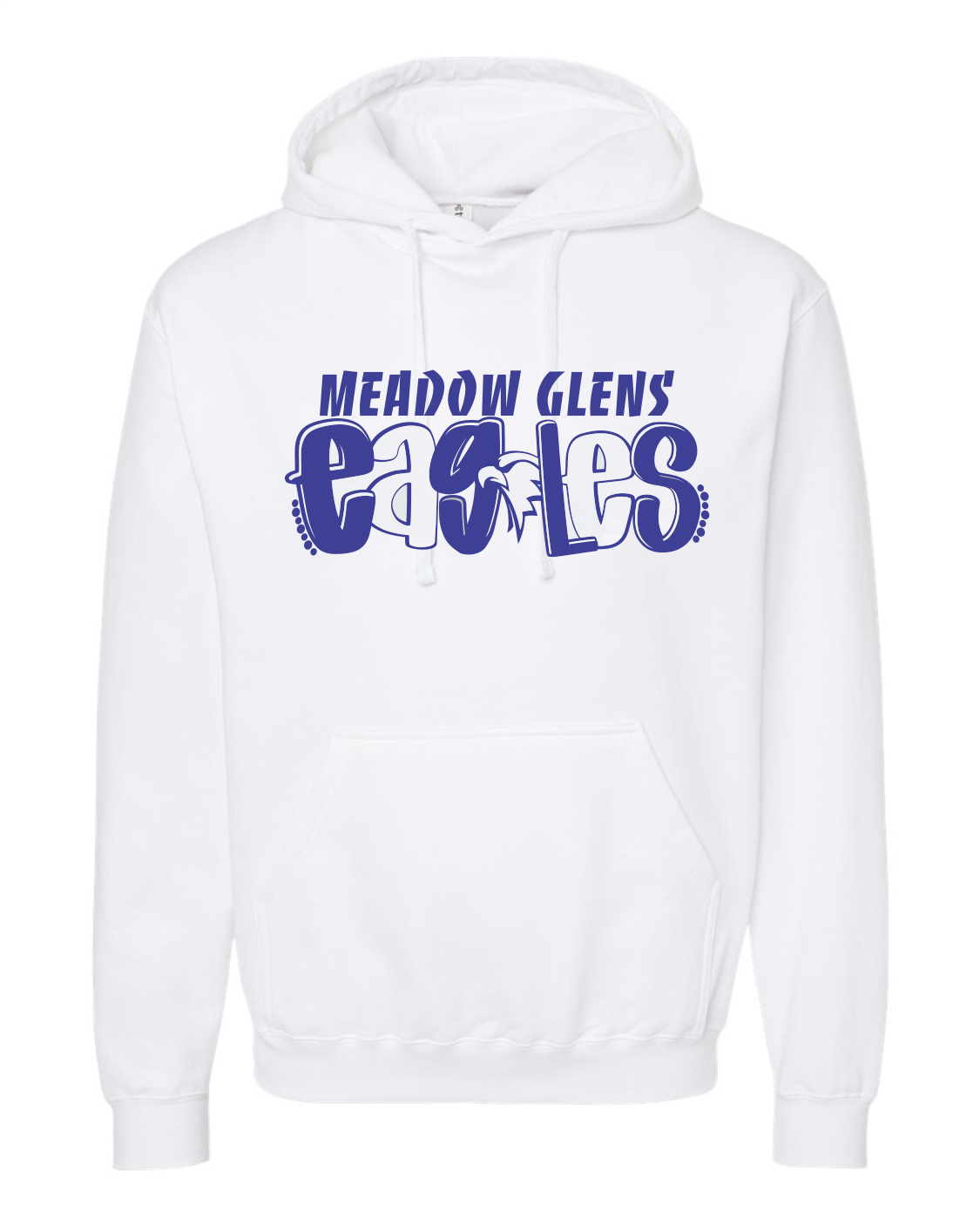 MG WHITE GILDAN HOODIE SWEATSHIRT