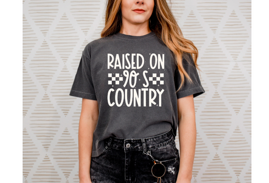 RAISED ON 90'S COUNTRY SINGLE COLOR TRANSFER G20