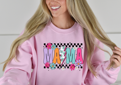 MAMA CHECKERED FULL COLOR TRANSFER 1111