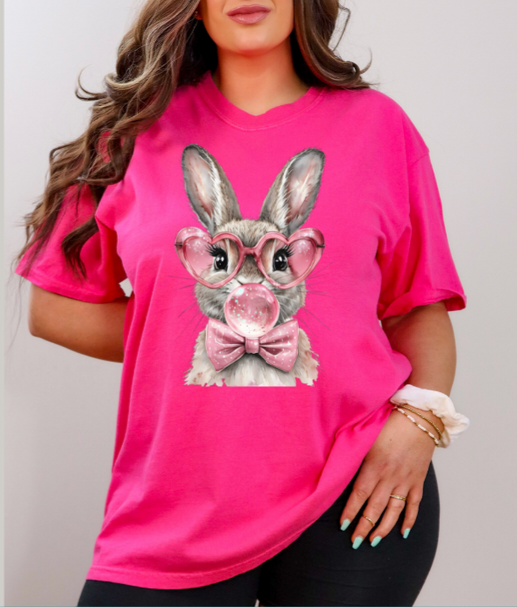 BUNNY PINK BUBBLE FULL COLOR TRANSFER 1127