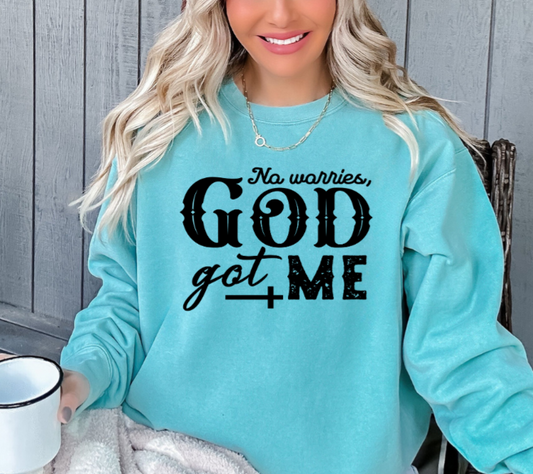 NO WORRIES, GOD GOT ME SINGLE COLOR TRANSFER H14