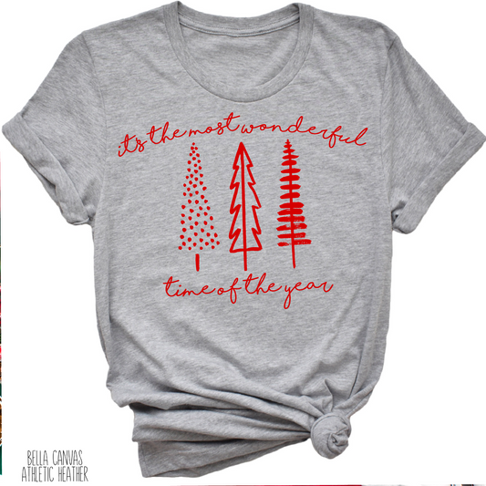 PENCIL TREES RED INK PRINTED APPAREL H6