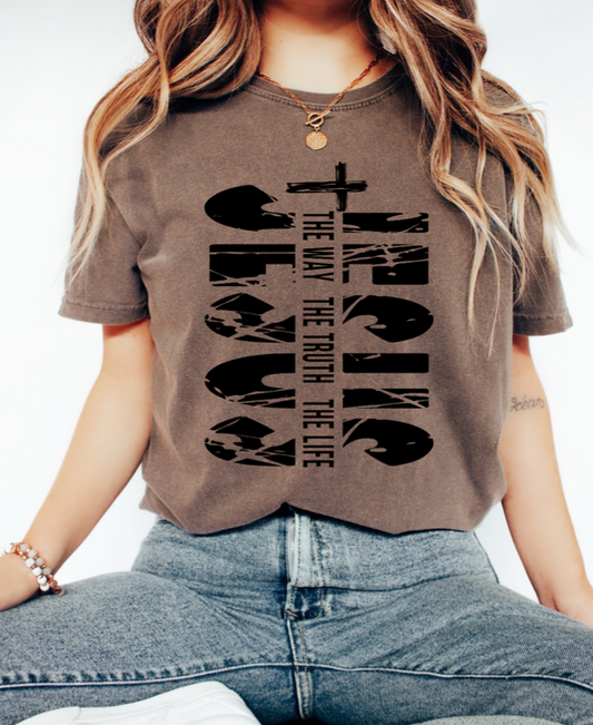 JESUS THE WAY...  SINGLE COLOR PRINT D19