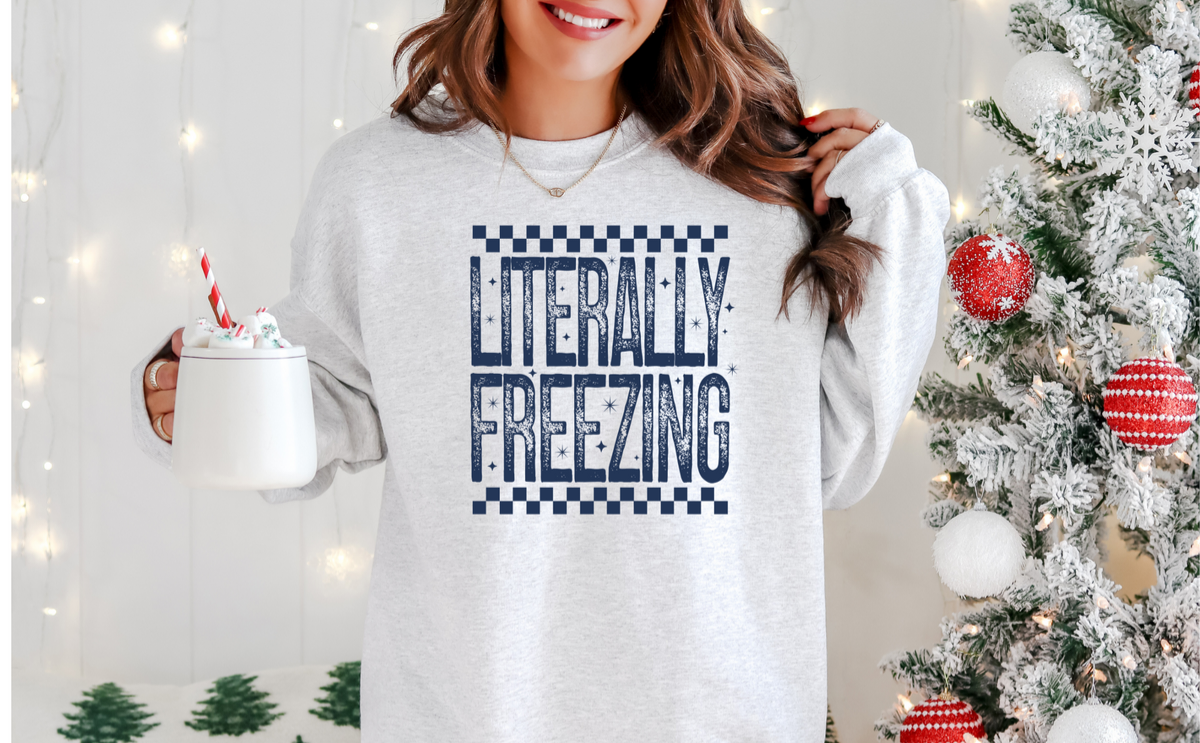 LITERALLY FREEZING VANS *NAVY PRINT* SINGLE COLOR PRINT D12