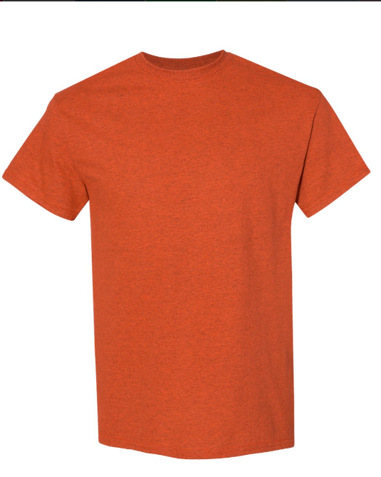 3XL RTS ANTIQUE ORANGE HEAVY COTTON T-SHIRT