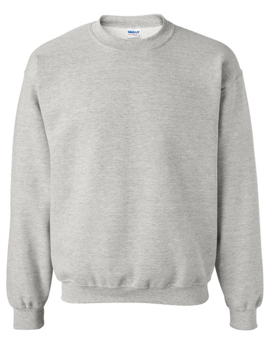 XL ASH GREY GILDAN CREWNECK SWEATSHIRT