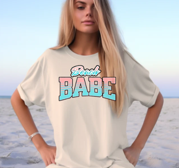 BEACH BABE FULL COLOR SCREEN PRINT TRANSFER K9