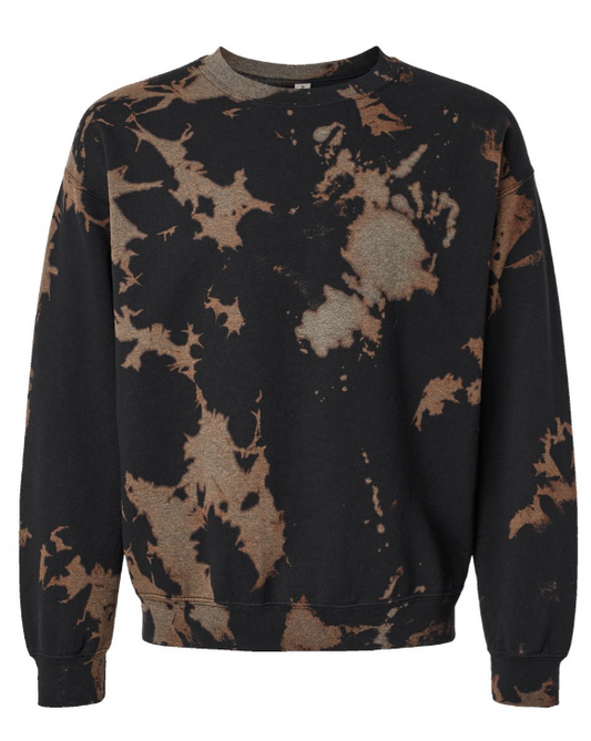 XL FAUX BLEACHED CREWNECK SWEATSHIRT