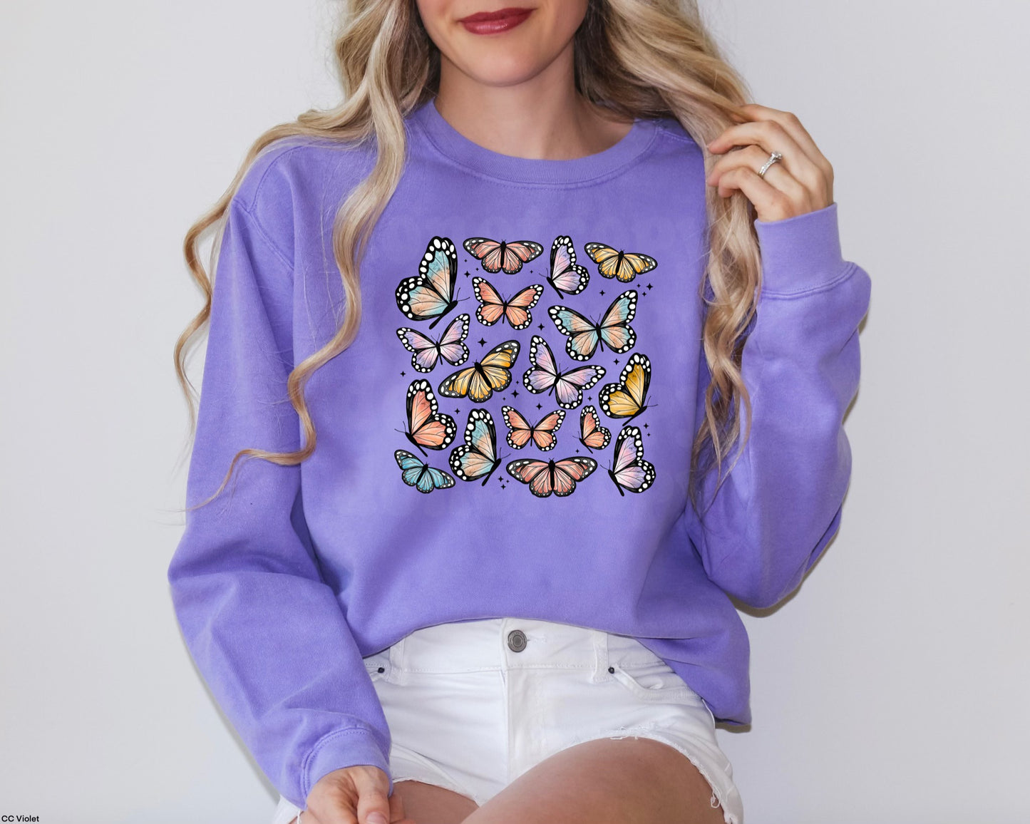 BUTTERFLIES PRINTED APPAREL L12