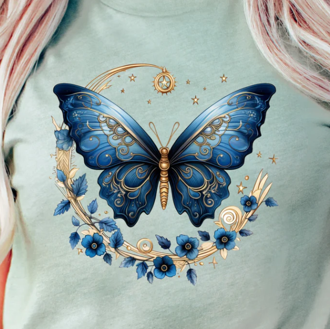 BUTTERFLY GOLD FULL COLOR PRINTED APPAREL F25