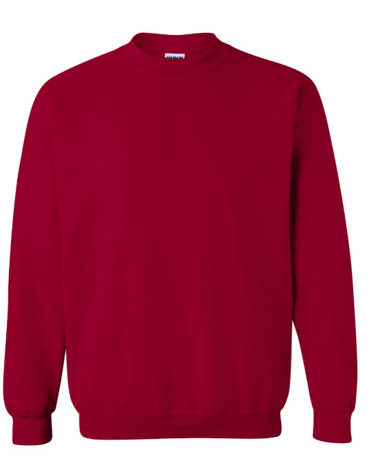 LARGE CARDINAL RED GILDAN CREWNECK SWEATSHIRT