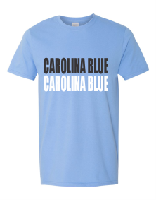 XL RTS CAROLINA BLUE GILDAN SOFTSTYLE T-SHIRT