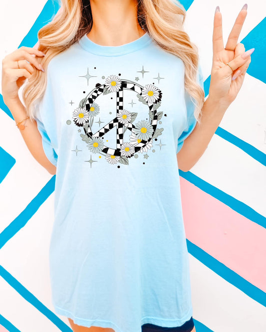 PEACE DAISY FULL COLOR PRINTED APPAREL L23