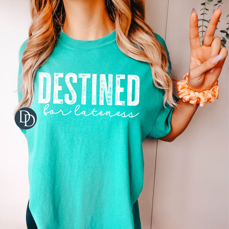 DESTINED FOR LATENESS PRINTED APPAREL B19