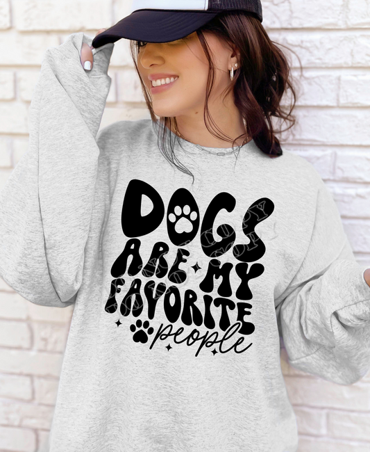 DOGS ARE MY FAVORITE PEOPLE PRINTED APPAREL C13