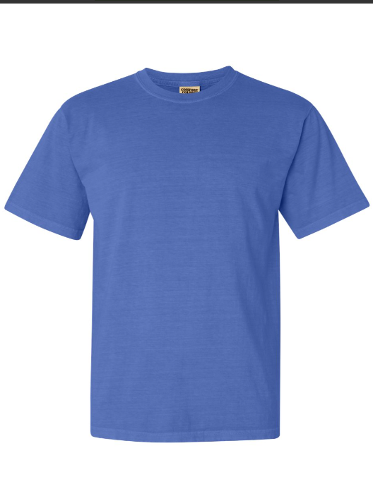 3XL FLO BLUE IN STOCK COMFORT COLORS T-SHIRT