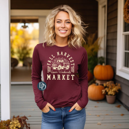 FALL HARVEST MARKET CREAM INK PRINTED APPAREL D8