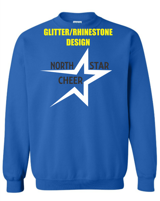 GLITTER/RHINESTONES DESIGN SCN PARENT CREWNECK SWEATSHIRT