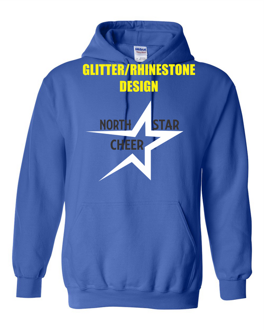 GLITTER/RHINESTONES DESIGN SCN PARENT HOODIE SWEATSHIRT