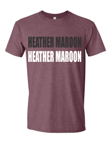 LARGE RTS HEATHER MAROON GILDAN SOFTSTYLE T-SHIRT