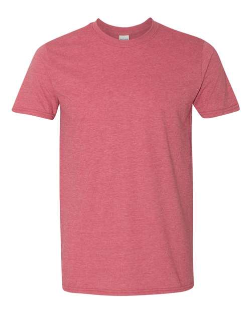 SMALL HEATHER CARDINAL RED GILDAN SOFTSTYLE T-SHIRT