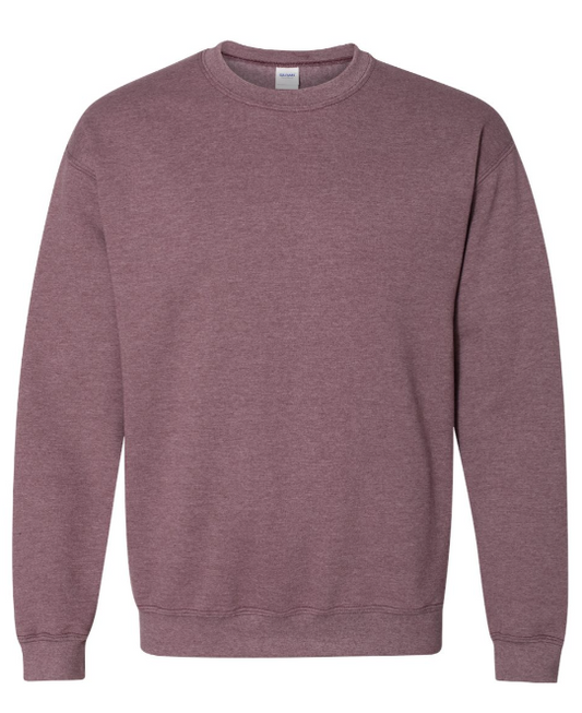 XL HEATHER MAROON GILDAN CREWNECK SWEATSHIRT