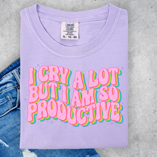 I CRY A LOT FULL COLOR PRINTED APPAREL E16