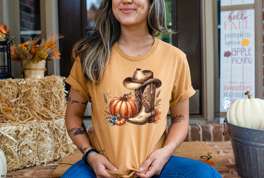 COUNTRY BOOTS AND PUMPKIN FULL COLOR PRINTED APPAREL 37