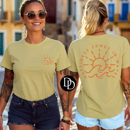 HAPPINESS COMES IN WAVES PRINTED APPAREL K20
