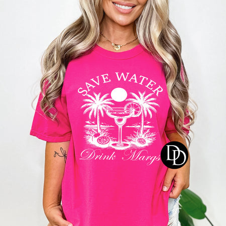 SAVE WATER DRINK MARGS PRINTED APPAREL G2