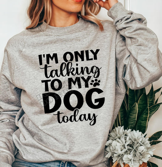 I'M ONLY TALKING TO MY DOG TODAY PRINTED APPAREL A9