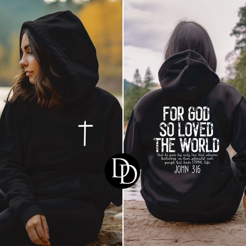 FOR GOD SO LOVED THE WORLD PRINTED APPAREL L8