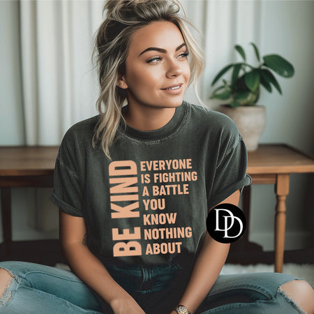 BE KIND ORANGE PRINTED APPAREL A16