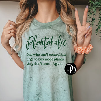 PLANTAHOLIC GREEN INK PRINTED APPAREL C1