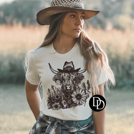 COWBOY HAT HEIFER BROWN INK PRINTED APPAREL K8