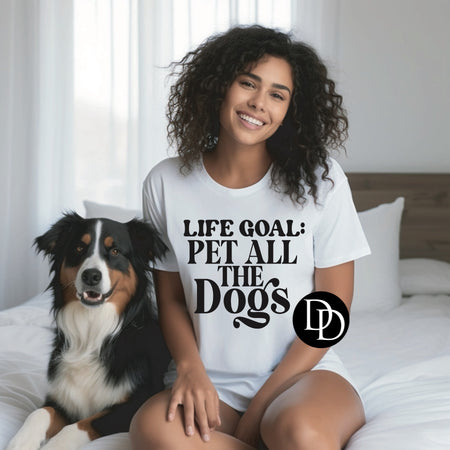 LIFE GOALS PET ALL THE DOGS PRINTED APPAREL K14