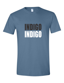 4XL RTS INDIGO GILDAN SOFTSTYLE T-SHIRT